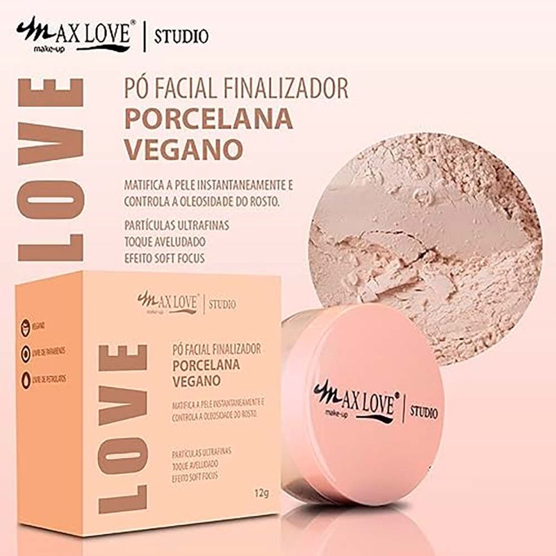 Pó Facial Finalizador Porc Vegano - Max Love
