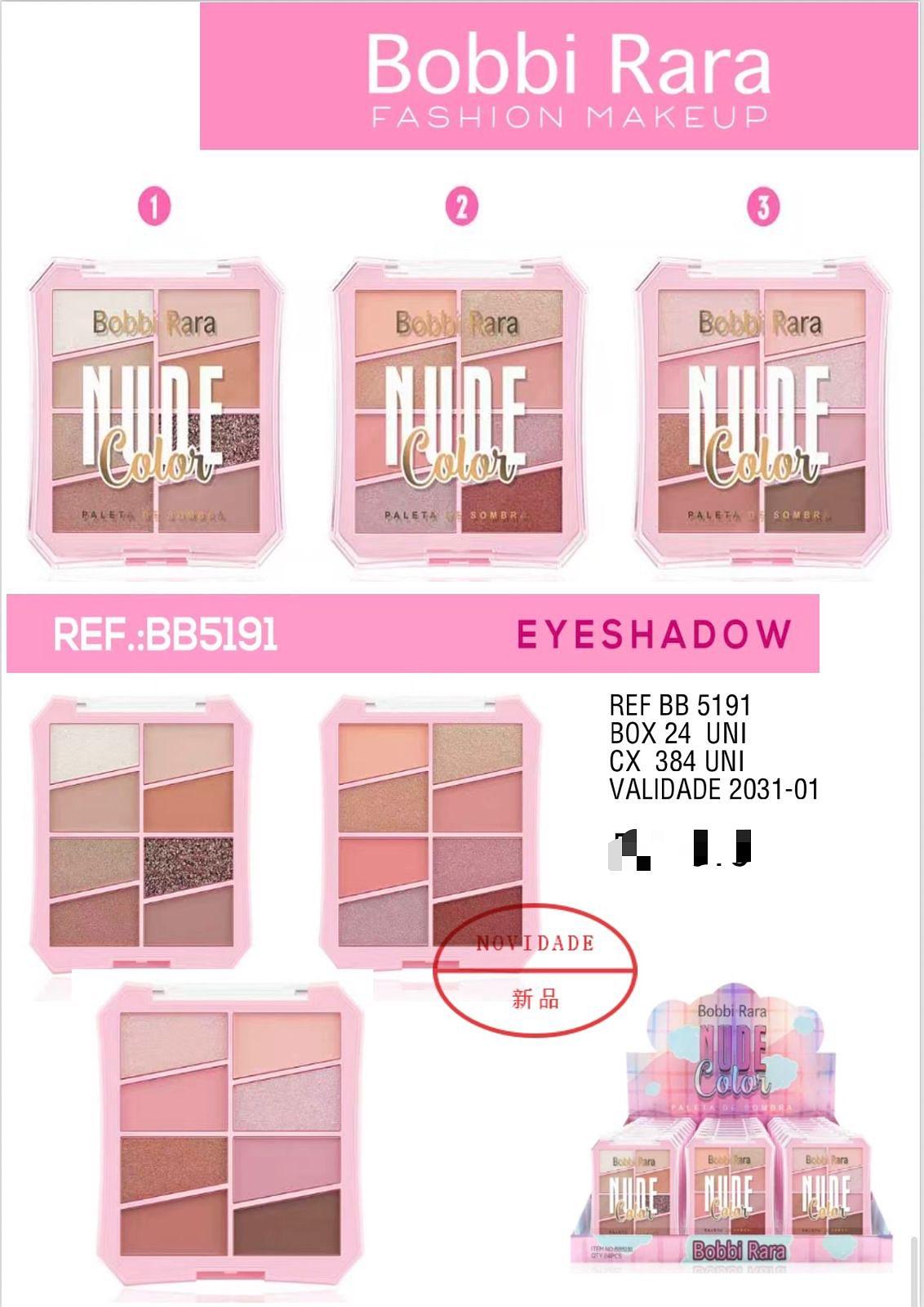 Paleta de Sombras Nude Color BB5191 Bobbi Rara