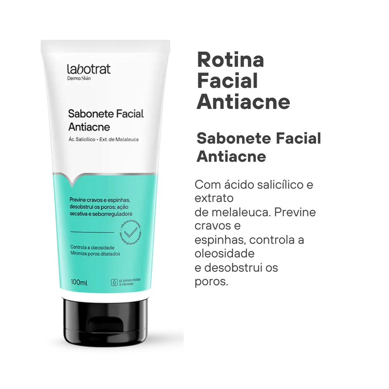 SABONETE FACIAL LABOTRAT 100 ML ANTIACNE