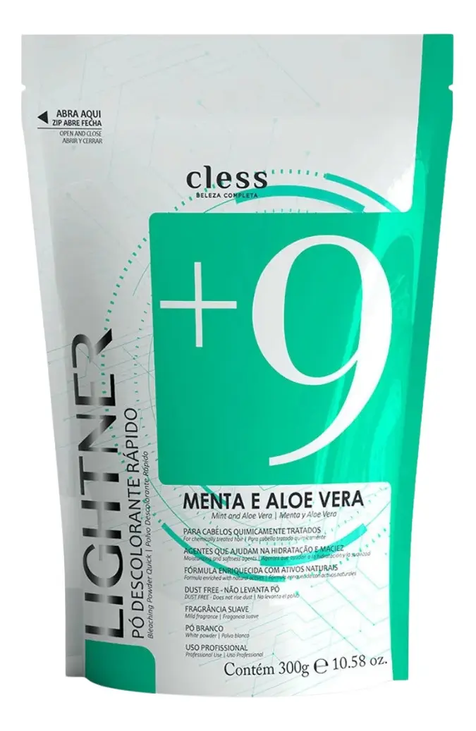 Pó Descolorante Menta e Aloe Vera Lightner 300g - Cless