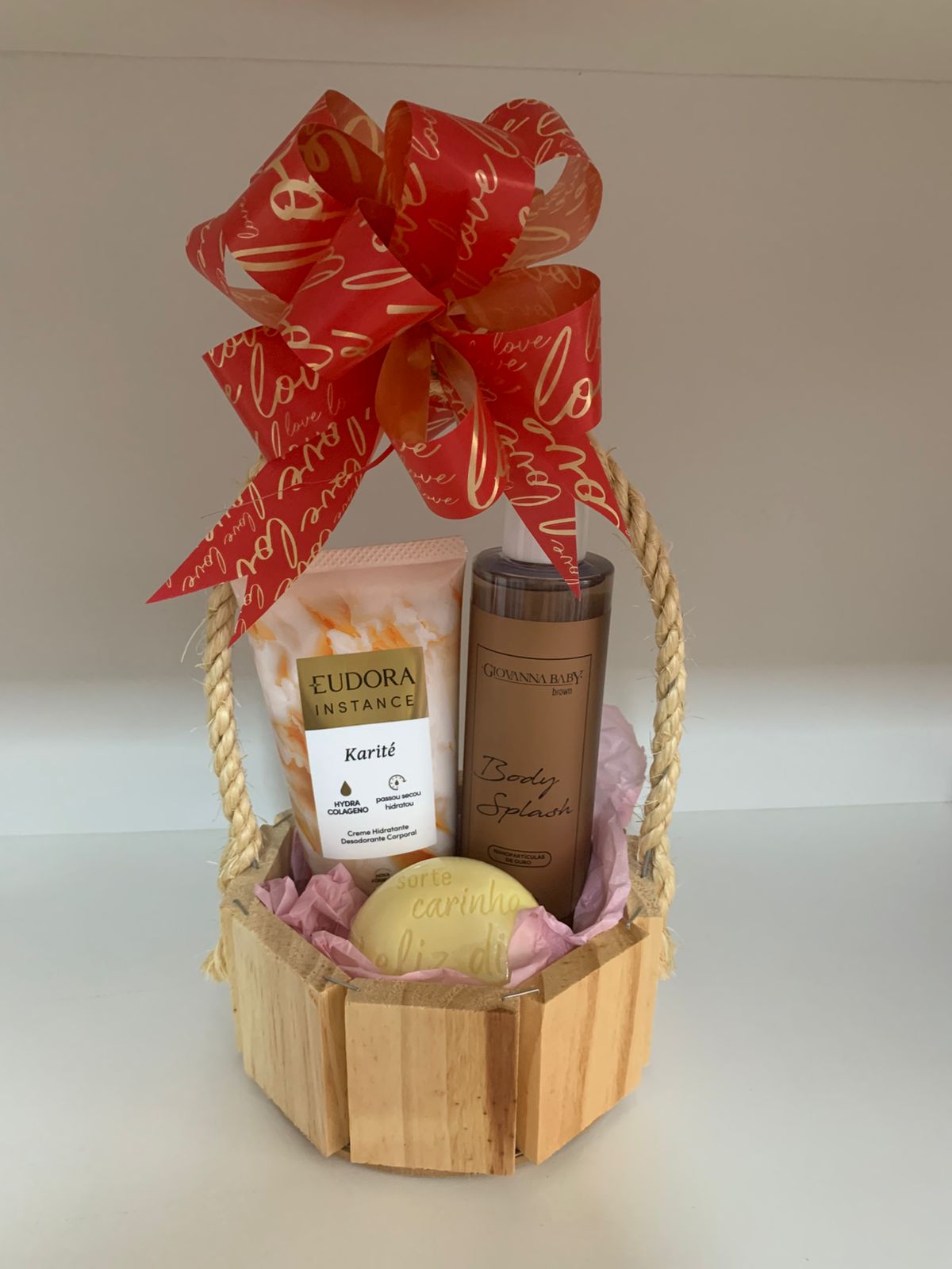 Cesta Hidrad Eudora Velvet Body Splash Brown Sab - 3 Itens