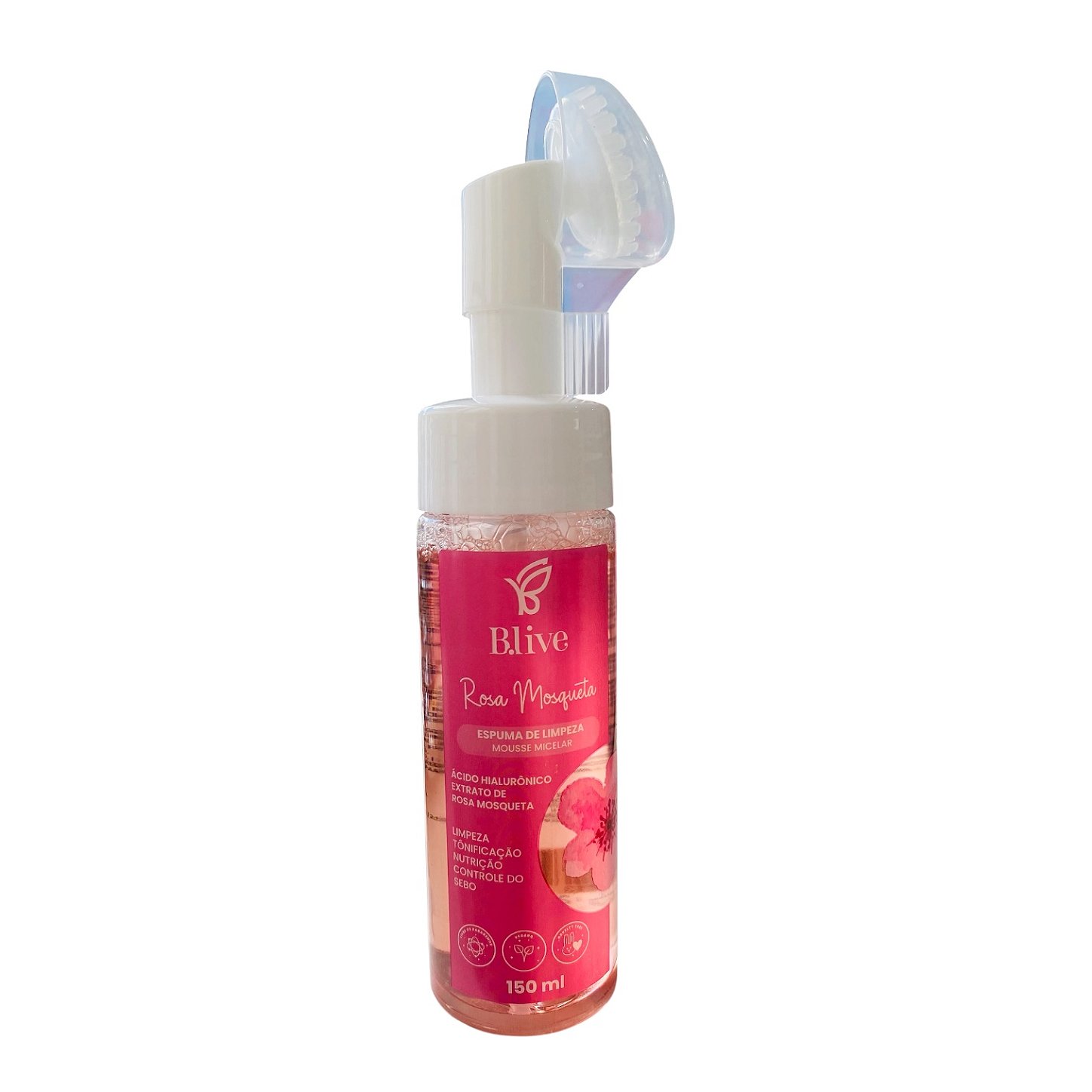 ESPUMA LIMPEZA FACIAL ROSA MOSQUETA 150ML - B.LIVE